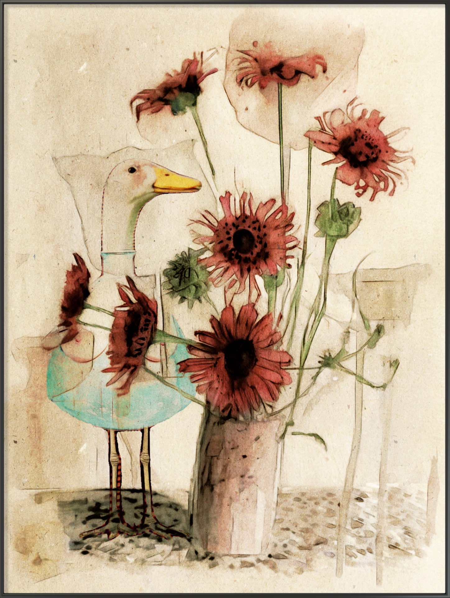 “LE CANARD ET LA FLEUR”